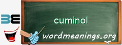 WordMeaning blackboard for cuminol